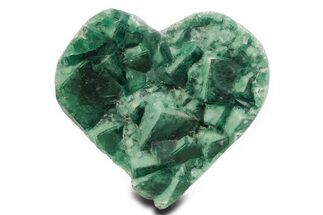 Heart-Shaped Fluorescent Fluorite Crystal Cluster - Madagascar #361391