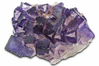 Purple Cubic Fluorite Crystal Cluster - Pakistan #361454
