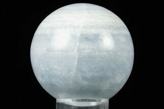 Polished Blue Calcite Sphere - Madagascar #361647