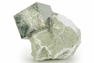 Natural Pyrite Cube In Rock - Navajun, Spain #361834