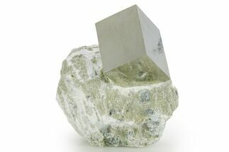 Natural Pyrite Cube In Rock - Navajun, Spain #361836