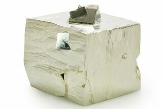 Shiny, Natural Pyrite Cube Cluster - Navajun, Spain #361922