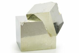 Shiny, Natural Pyrite Cube Cluster - Navajun, Spain #361935