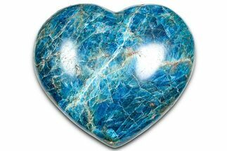 Polished Blue Apatite Heart - Madagascar #361750