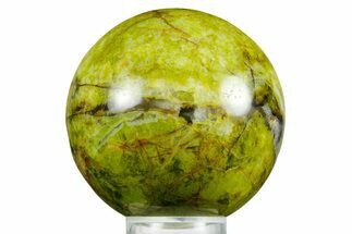 Polished Green Opal Sphere - Madagascar #361530
