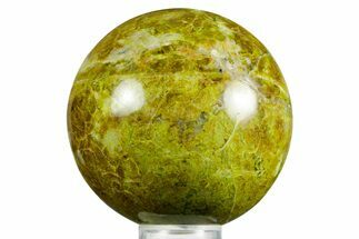 Polished Green Opal Sphere - Madagascar #361533