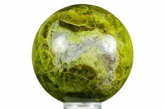 Polished Green Opal Sphere - Madagascar #361534