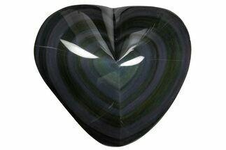 Polished Rainbow Obsidian Heart - Mexico #362201