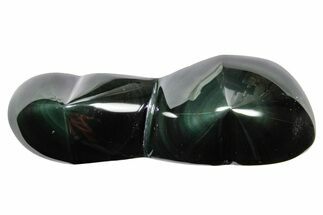 Polished Rainbow Obsidian Double Heart - Mexico #362213