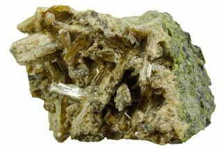 Clinozoisite Crystals on Green Epidote Matrix - Peru #362082