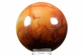 Colorful Carnelian Agate Sphere - Madagascar #361632