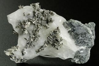 Native Silver in Calcite - Morocco #362735