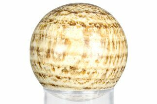 Polished Banded Aragonite Sphere - Peru #363398