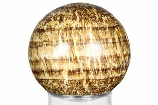 Polished Banded Aragonite Sphere - Peru #363426