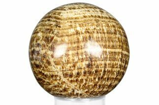 Polished Banded Aragonite Sphere - Peru #363428