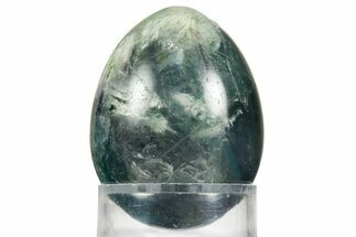 Polished Purple and Green Fluorite Egg - Fluorescent! #362776