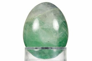 Polished Purple and Green Fluorite Egg - Fluorescent! #362785
