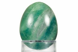 Polished Green Fluorite Egg - Fluorescent! #362790