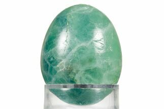 Polished Green Fluorite Egg - Fluorescent! #362795