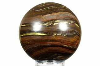 Polished Tiger Iron Stromatolite Sphere - Billion Years #362908