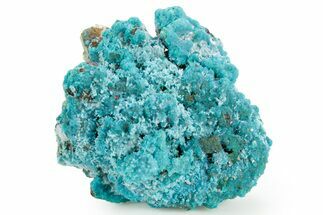 Vibrant Teal Chrysocolla Formation on Quartz - Peru #363538