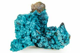 Vibrant Teal Chrysocolla with Quartz Formation - Peru #363574