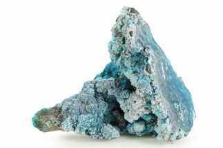 Vibrant Teal Chrysocolla with Quartz Formation - Peru #363577