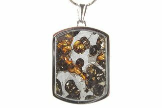 Sericho Pallasite Dog Tag Meteorite Pendant - Kenya #364112