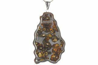 Sericho Pallasite Meteorite Pendant - Kenya #364125