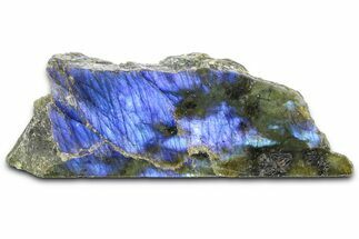 Single Side Polished Labradorite Section - Madagascar #364306