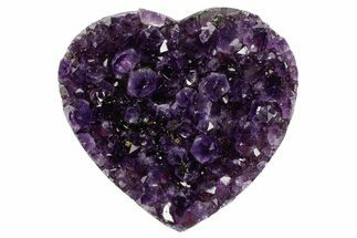 Dark Purple Amethyst Heart - Uruguay #364461