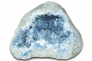 Sparkling Celestine (Celestite) Geode Section - Madagascar #364741
