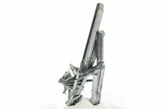 Very Lustrous Metallic Stibnite Crystals - Jiangxi, China #365303