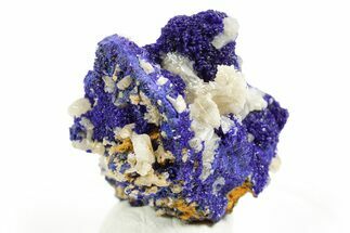 Cerussite Crystals on Sparkling Azurite - Congo #366027