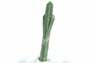 Green Hedenbergite Included Quartz Cluster - Mongolia #366515