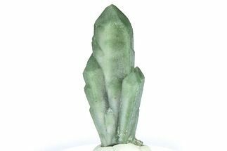 Green Hedenbergite Included Quartz Cluster - Mongolia #366521