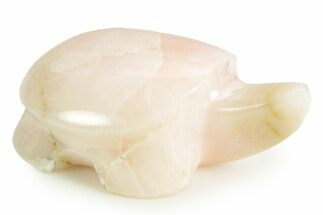 Carved Banded Pink Mangano Calcite Turtle - Fluorescent! #366213