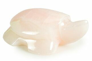 Carved Banded Pink Mangano Calcite Turtle - Fluorescent! #366217