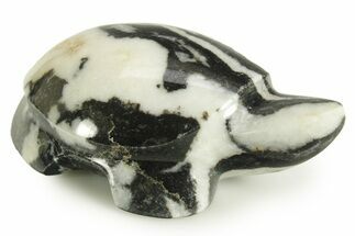 Carved Zebra Marble Turtle - Utah #367031