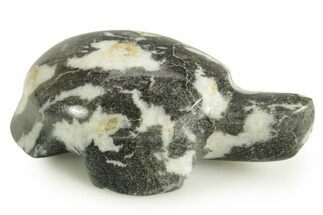 Carved Zebra Marble Turtle - Utah #367033