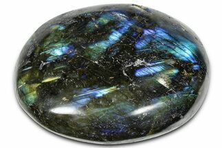 Flashy, Polished Labradorite Palm Stone - Madagascar #334290