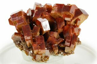 Deep Red Vanadinite Crystal Cluster - Large Crystals #368094