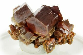 Deep Red Vanadinite Crystal Cluster - Large Crystals #368101