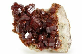 Top Quality, Deep Red Vanadinite Crystal Cluster - Large Crystals #368126