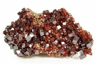 Deep Red Vanadinite Crystal Cluster - Large Crystals #368146