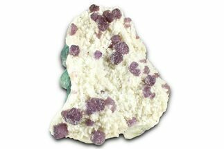 Purple Stepped-Octahedral Fluorite on Quartz - Lupita Mine #368276