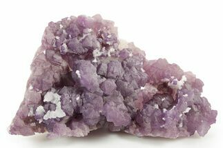 Rich Purple Octahedral Fluorite Crystals w/ Druzy Quartz - Arizona #368386