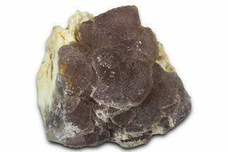Purple Stepped-Octahedral Fluorite on Quartz - Lupita Mine #368313