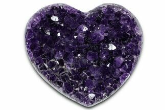 Dark Purple Amethyst Heart - Uruguay #364523