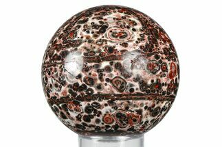 Carved Leopard Stone Sphere - Mexico #369061